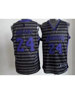 Lakers #24 Kobe Bryant Black/Grey Groove Stitched NBA Jersey