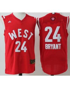 Lakers #24 Kobe Bryant Red 2016 All Star Stitched NBA Jersey