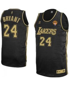 Lakers #24 Kobe Bryant Stitched Black Purple Number Final Patch NBA Jersey (Black Purple)