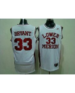 Lakers #33 Kobe Bryant White Lower Merion High School Stitched NBA Jersey