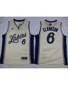 Lakers #6 Jordan Clarkson White 2015-2016 Christmas Day Stitched NBA Jersey