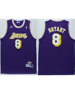 Lakers #8 Kobe Bryant Purple Throwback Stitched NBA Jersey (Purple)
