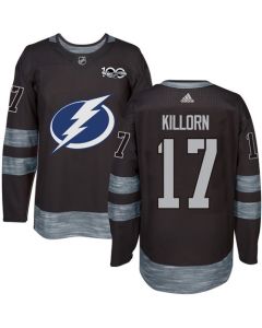 Lightning #17 Alex Killorn Black 1917-2017 100th Anniversary Stitched NHL Jersey