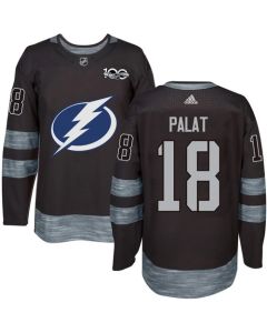 Lightning #18 Ondrej Palat Black 1917-2017 100th Anniversary Stitched NHL Jersey