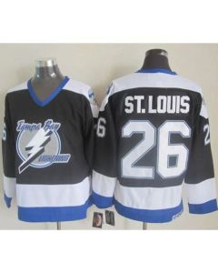 Lightning #26 Martin St. Louis Black CCM Throwback Stitched NHL Jersey