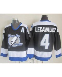 Lightning #4 Vincent Lecavalier Black CCM Throwback Stitched NHL Jersey