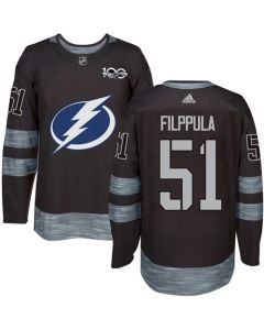 Lightning #51 Valtteri Filppula Black 1917-2017 100th Anniversary Stitched NHL Jersey