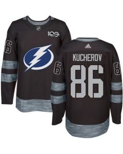Lightning #86 Nikita Kucherov Black 1917-2017 100th Anniversary Stitched NHL Jersey