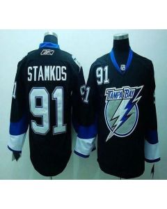 Lightning #91 Steven Stamkos Black Stitched Youth NHL Jersey