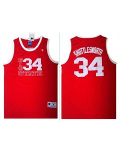 Lincoln He Got Game #34 Jesus Shuttlesworth Red Stitched Basketball Jersey