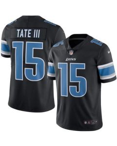 Lions #15 Golden Tate III Black Youth Stitched NFL Limited Rush Jersey