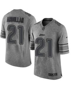 Lions #21 Ameer Abdullah Gray Men's Stitched NFL Limited Gridiron Gray Jersey