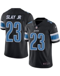 Lions #23 Darius Slay JR Black Men's Stitched NFL Limited Rush Jersey