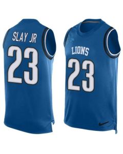 Lions #23 Darius Slay JR Blue Team Color Men's Stitched NFL Limited Tank Top Jersey