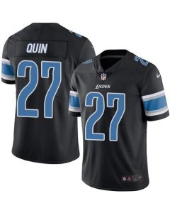 Lions #27 Glover Quin Black Men's Stitched NFL Limited Rush Jersey