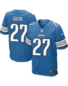 Lions #27 Glover Quin Blue Team Color Men's Stitched NFL Elite Jersey