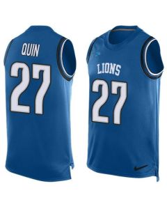 Lions #27 Glover Quin Blue Team Color Men's Stitched NFL Limited Tank Top Jersey