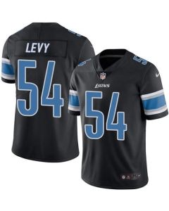 Lions #54 DeAndre Levy Black Men's Stitched NFL Limited Rush Jersey