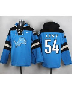 Lions #54 DeAndre Levy Blue Player Pullover NFL Hoodie