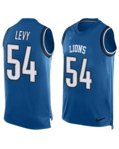 Lions #54 DeAndre Levy Blue Team Color Men's Stitched NFL Limited Tank Top Jersey
