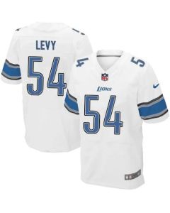 Lions #54 DeAndre Levy White Men's Stitched NFL Elite Jersey