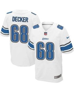 Lions #68 Taylor Decker White Men's Stitched NFL Elite Jersey
