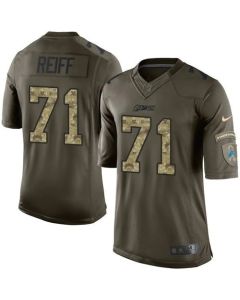 Lions #71 Riley Reiff Green Men's Stitched NFL Limited Salute To Service Jersey