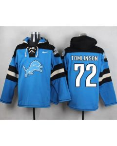 Lions #72 Laken Tomlinson Blue Player Pullover NFL Hoodie