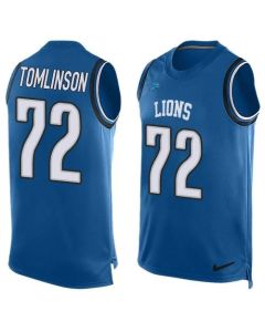 Lions #72 Laken Tomlinson Blue Team Color Men's Stitched NFL Limited Tank Top Jersey