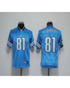 Lions #81 Calvin Johnson Blue Stitched Youth NFL Jersey