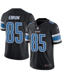 Lions #85 Eric Ebron Black Men's Stitched NFL Limited Rush Jersey