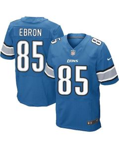 Lions #85 Eric Ebron Blue Team Color Men's Stitched NFL Elite Jersey