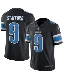 Lions #9 Matthew Stafford Black Men's Stitched NFL Limited Rush Jersey