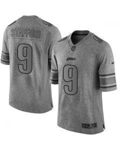 Lions #9 Matthew Stafford Gray Men's Stitched NFL Limited Gridiron Gray Jersey