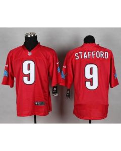 Lions #9 Matthew Stafford Red Men's Stitched NFL Elite QB Practice Jersey