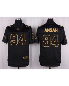 Lions #94 Ziggy Ansah Black Men's Stitched NFL Elite Pro Line Gold Collection Jersey