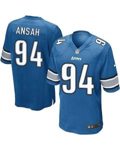 Lions #94 Ziggy Ansah Light Blue Team Color Youth Stitched NFL Elite Jersey