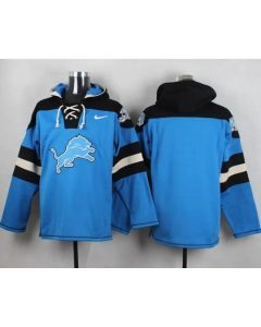 Lions Blank Blue Player Pullover NFL Hoodie