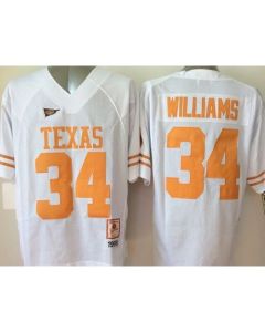 Longhorns #34 Ricky Williams White Stitched NCAA Jersey