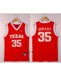 Longhorns #35 Kevin Durant Red New Stitched NCAA Jersey