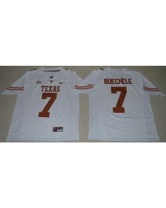 Longhorns #7 Shane Buechele White Limited Stitched NCAA Jersey