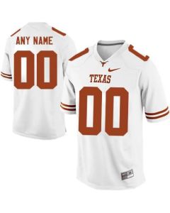 Longhorns Personalized Authentic White NCAA Jersey