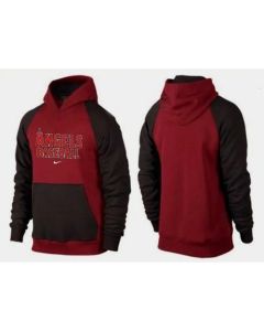 Los Angeles Angels Pullover Hoodie Burgundy Red & Black