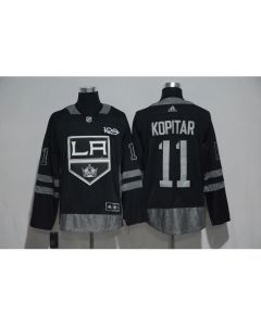 Los Angeles Kings #11 Anze Kopitar Black Men's 1917-2017 100th Anniversary Stitched NHL Jersey