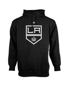 Los Angeles Kings Old Time Hockey Big Logo with Crest Pullover Hoodie Black