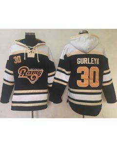Los Angeles Rams #30 Todd Gurley II Navy Blue Sawyer Hoodie Sweatshirt NFL Hoodie