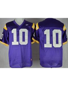 LSU Tigers #10 Anthony Jennings Purple Stitched NCAA Jersey