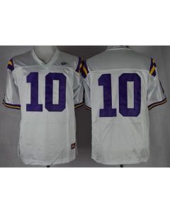 LSU Tigers #10 Anthony Jennings White Stitched NCAA Jersey