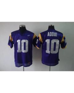 LSU Tigers #10 Joseph Addai Purple Stitched NCAA Jersey