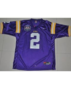 LSU Tigers #2 Rueben Randle Purple 2012 BCS Championship Patch Stitched NCAA Jersey